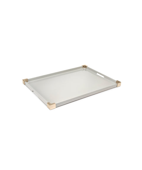 CORNERS TRAY - UNLACQUERED POLISHED BRASS